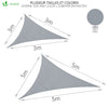 Voile d’ombrage Triangle Imperméable Polyester avec Corde 5x5x5m Gris - VOUNOT FR