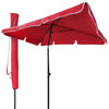 Parasol rectangulaire 2x1.25m avec housse de protection rouge - VOUNOT