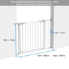 Barriere de Securite porte et escalier 88-96cm blanc pour enfants et animaux - VOUNOT