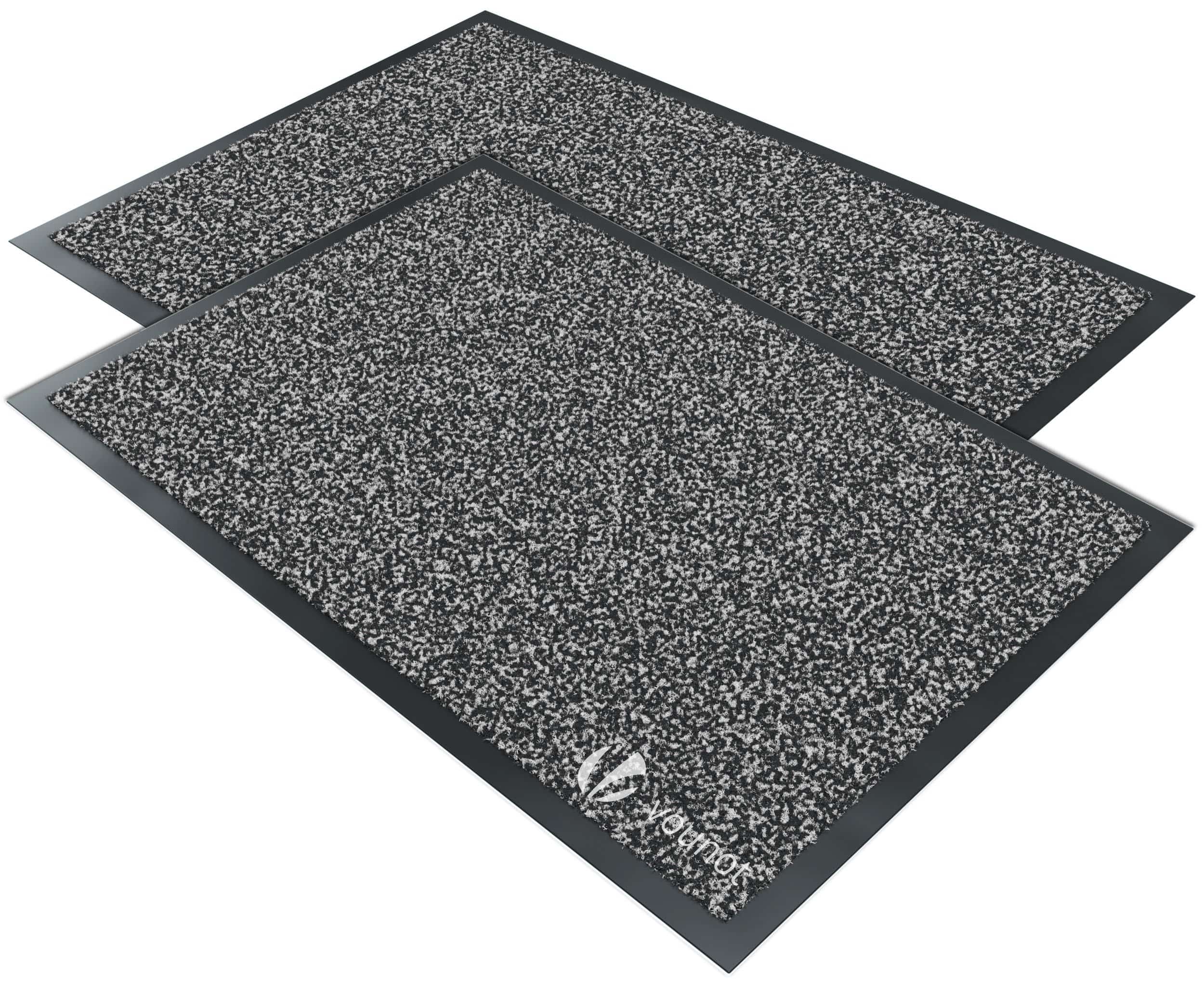 Paillasson pour intérieur et extérieur, 60 x 120 cm, gris-noir, tapis de  pied barrière
